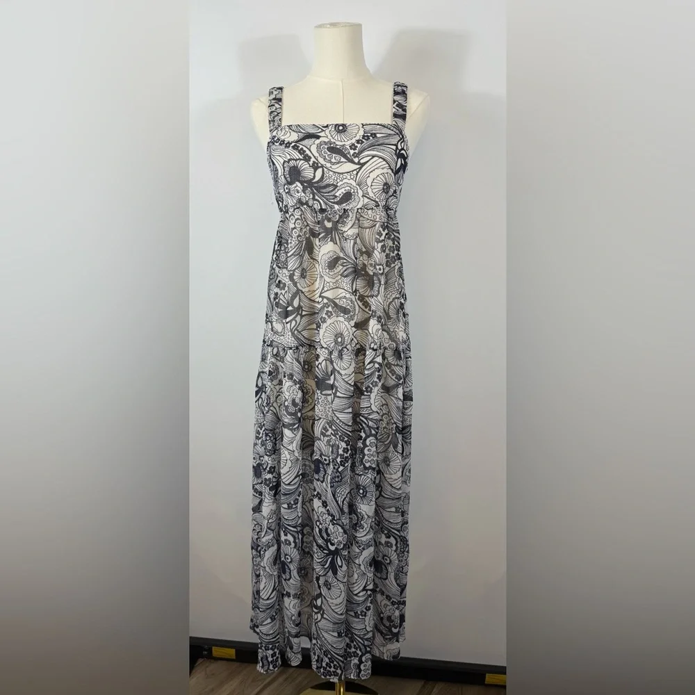 New! Ted Baker Adlinah‎ Square Neck Sleeveless Midi Dress Size 1 US 4 $395 - Picture 4 of 8
